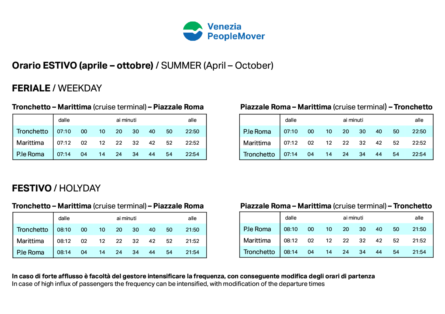 Fahrpläne Venedig - venedig-ticket.com - Venedig Ticket