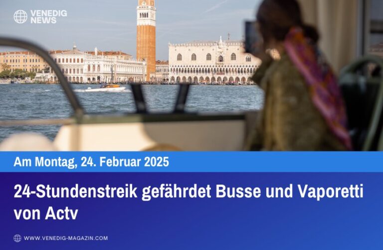 24-Stundenstreik gefährdet Busse und Vaporetti von Actv