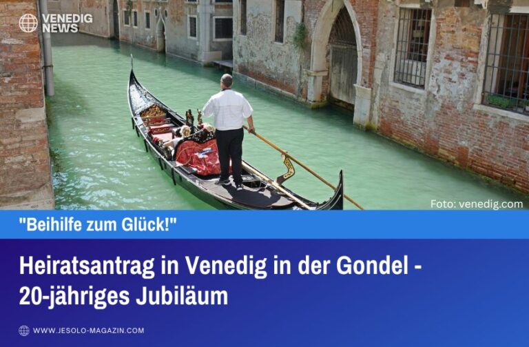 Heiratsantrag in Venedig in der Gondel - 20-jähriges Jubiläum