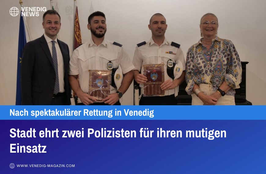 Stadt ehrt zwei Polizisten für ihren mutigen Einsatz